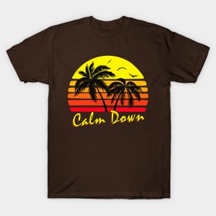 Calm Down Retro Sunset T-Shirt